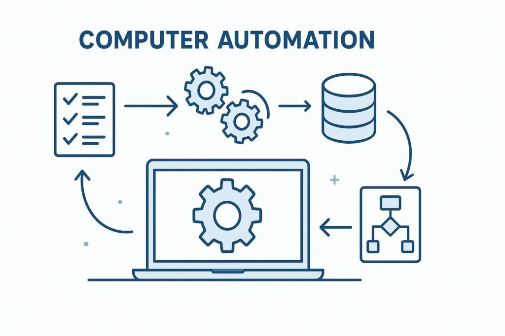 computer automation showing automatic task processing without human intervention”