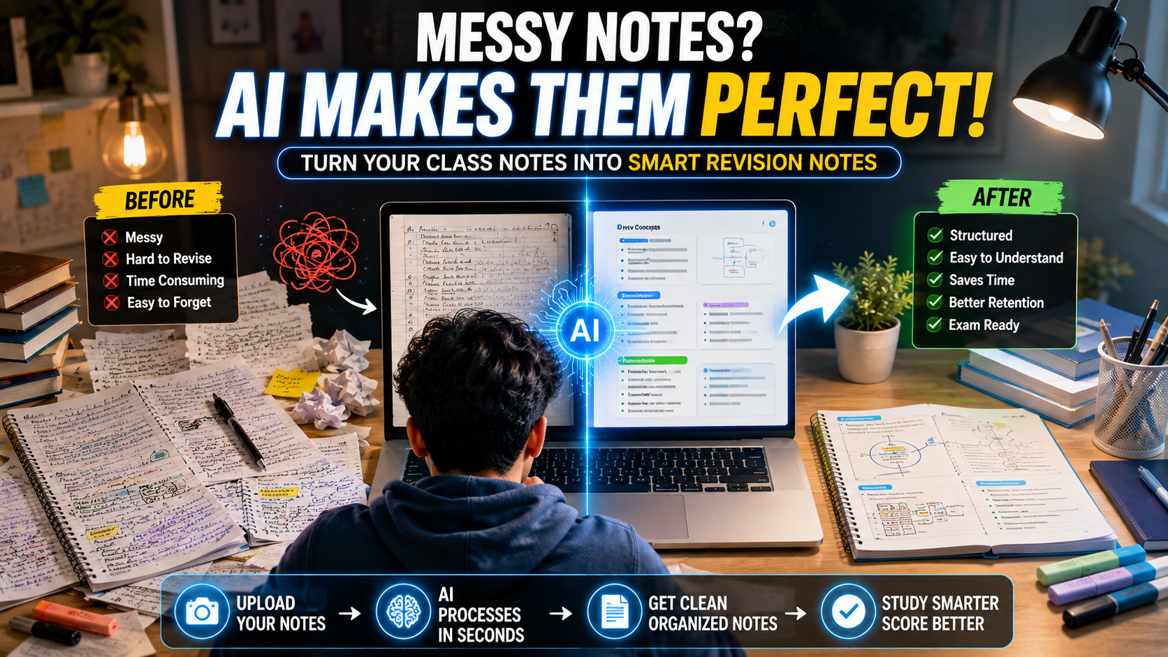 ChatGPT Prompt to Turn Class Notes into Easy Revision Notes