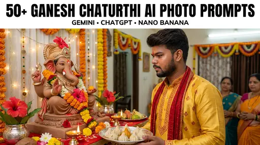50+ Best Ganesh Chaturthi AI Photo Editing Prompts 2026 – Gemini, ChatGPT & Nano Banana