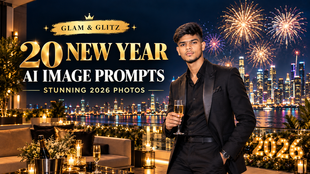 Glam & Glitz: 20 AI Image Prompts for Stunning New Year 2026 Photos
